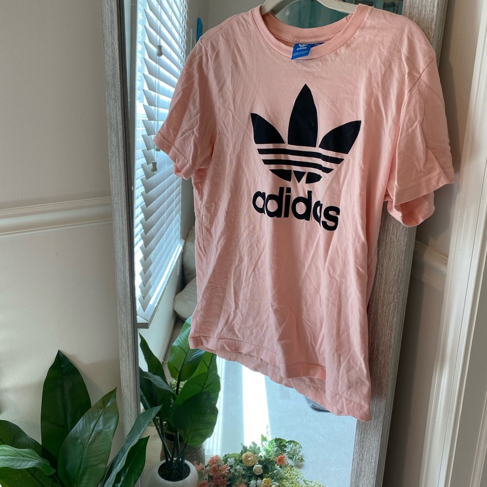 Adidas blush pink oversized shirt